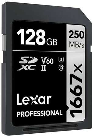 Карта памяти LEXAR Pro 800x SDXC UHS-1 U3 V30 128 ГБ