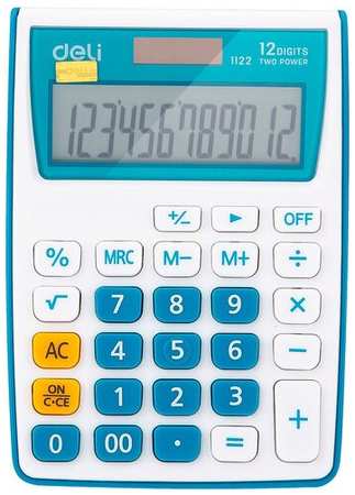 Калькулятор настольный Deli E1122/BLUE синий 12-разр 19846456394086