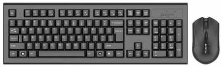 Клавиатура + мышь A4Tech 3000NS черный USB беспроводная Multimedia 19846457005161