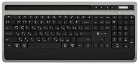 Клавиатура Oklick 860S, USB, Bluetooth/Радиоканал, c подставкой для запястий, серый + черный [1809323] 19846457702743