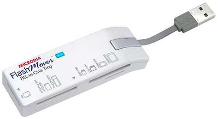 One USB2.0 - Устройство для считывания карт памяти Microdia Flash Mover All In One Tiny (для карт SD/Mic 19846459749068