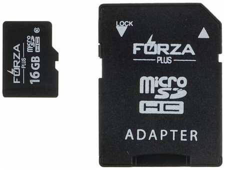 FORZA Карта с адаптером, Micro SD, 16Гб 19846463236901