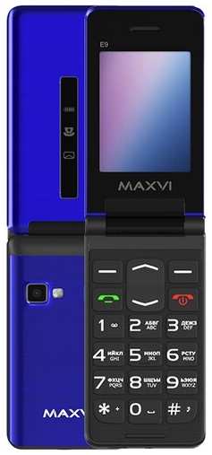 Телефон MAXVI E9, 2 SIM, синий 19846464456369