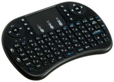 Мини-клавиатура LuazON BKB-1.0, беспроводная для ТВ, ПК и моб. уст-в, черная 19846464995793
