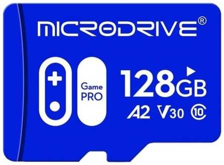 Карта памяти MICRODRIVE Micro SD GamePro класс 10 UHS-1 U3 V30 A2 128 ГБ