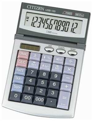 Калькулятор бухгалтерский Citizen USB-120, 12 разрядов 19846476382105