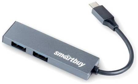 TYPE-C Хаб Smartbuy 10 Гбит/с, 2 USB 3.1 (SBHA-460C-G) черный 19846479066173