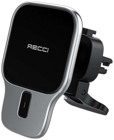 Держатель для телефона автомобильный с беспроводной зарядкой Recci RHO-C15 магнитный, на воздуховод 15 Вт