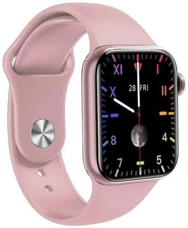 TWS Умные часы NOVELTY 2022 Series 8 / Смарт часы / smart watch / Смарт часы с беспроводной зарядкой 44 мм / Розовый 19846484847557