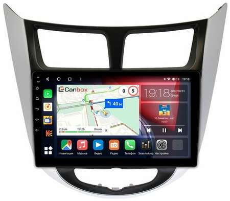 Штатная магнитола Canbox H-Line 4196-9027 для Hyundai Solaris, Accent 4 (2010-2019) на Android 10 (4G-SIM, 6/128, DSP, QLed)