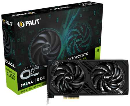 Видеокарта Palit GeForce RTX 4060 Dual OC (NE64060T19P1-1070D), Retail 19846490554910