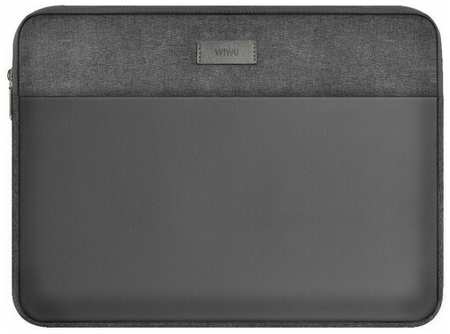 Сумка для ноутбука до 14.2 дюймов WiWU Minimalist Laptop Sleeve для Macbook Air 2020 - Серая 19846490603042