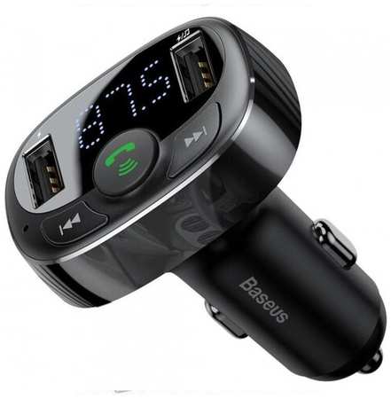 Автомобильное зарядное устройство Baseus T Type Bluetooth MP3 Charger CCTM-01 (Standard Edition) Black 19846490894804