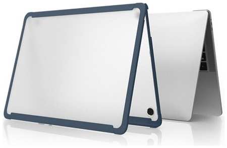 Чехол для ноутбука WiWU Dual Color iShield Macbook Case 13.3 New Pro 2018 Navy Blue 19846491349867