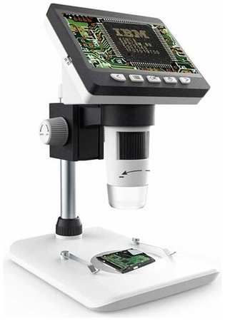 Микроскоп цифровой с LCD-дисплеем 4.3″. Автономный, со штативом 19846491896422