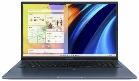 Ноутбук ASUS Vivobook 17X X1704ZA-AU342 17.3 (1920x1080) IPS/Intel Core i7-1255U/16ГБ DDR4/512ГБ SSD/Iris Xe Graphics/Без ОС синий (90NB10F2-M00DE0) 19846506676338