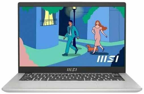 Ноутбук MSI Modern 14 C12MО-688RU, 14″ (1920x1080) IPS/Intel Core i7-1255U/16GB DDR4/512GB SSD/Iris Xe Graphics/Windows 11 Pro, серебристый (9S7-14J111-688) 19846550136149