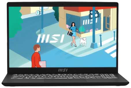 MSI Ноутбук Modern 15 Core i7-1355U 15.6″ FHD (1920*1080), 60Hz IPS Onboard DDR4 16GB Iris Xe Graphics 512GB SSD 3 cell (39.3Whr) 1.9kg backlight (White) Win11 Pro,1y Black, KB Eng/Rus (9S7-15H112-871) 19846580747435