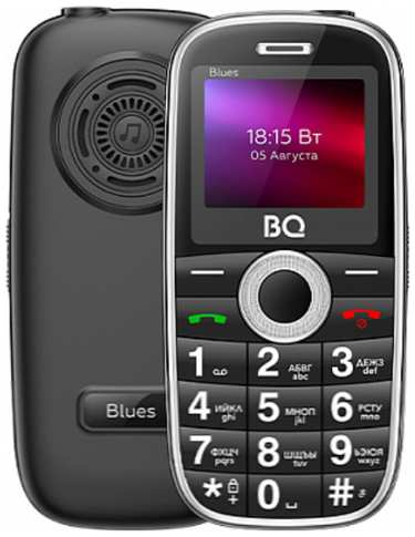 Телефон BQ 1867 Blues, 2 SIM, черный 19846595379301