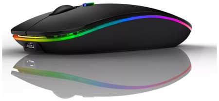 Беспроводная мышь с RGB подсветкой для компьютера, ноутбука, пк, макбука / Ультратонкая бесшумная мышка / Bluetooth - Wireless 2.4 G