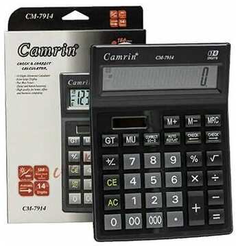 Калькулятор настольный 14-разрядный CM-7914 2питания 150*210мм черный (33126) 19846604846023