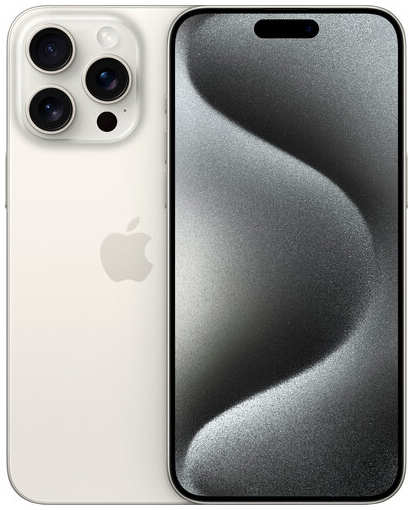 Смартфон Apple iPhone 15 Pro Max 256 ГБ, Dual: nano SIM + eSIM, белый титан 19846612745387
