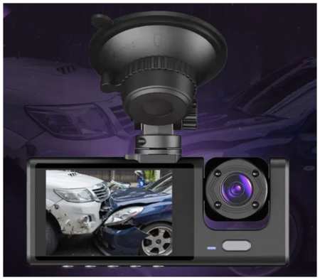 Black Box Видеорегистратор автомобильный с камерой заднего вида , 3 Камеры \ с двухдюймовым IPS HD экраном дисплея, разрешение ЖК дисплея 800X480 19846613795180