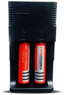 Зарядное устройство для аккумуляторных батареек 2 слота Live-Power 19846623208655