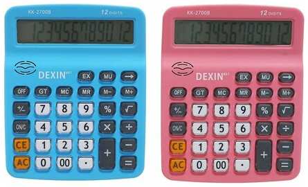 Калькулятор настольный 12-разрядный КК-2700В, микс