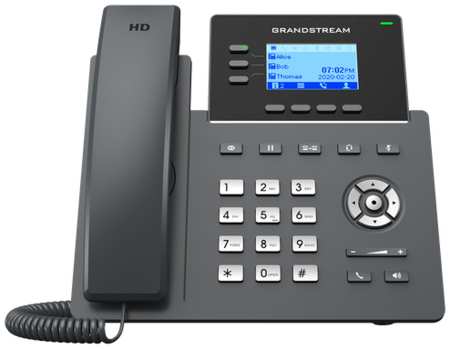 IP-телефон Grandstream GRP-2603, 3 SIP аккаунта, монохромный дисплей 132 x 64 с подсветкой, конференция на 5 абонентов, поддержка EHS