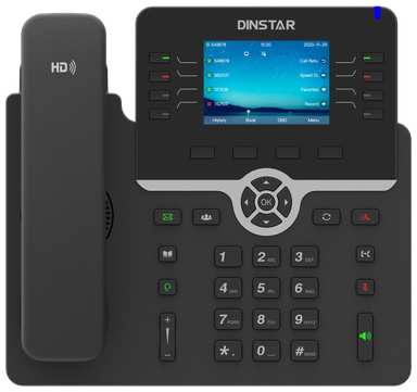 IP-телефон Dinstar C64GP, 16 SIP аккаунтов, цветной дисплей 3,5 дюйма, 480х320 конференция на 6 абонентов, поддержка EHS и POE 19846659509178