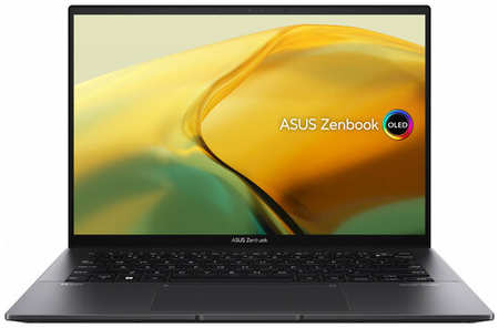 Ноутбук Asus Zenbook 14 UM3402YA-KP660 Ryzen 7 7730U 16Gb SSD1Tb AMD Radeon 14″ IPS WQXGA (2560x1600) noOS black WiFi BT Cam Bag (90NB0W95-M014W0) 19846665177746