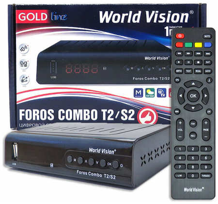 DVB S2/T2 ресивер World Vision Foros Combo. HDMI кабель 1,2м в комплекте 19846667178998