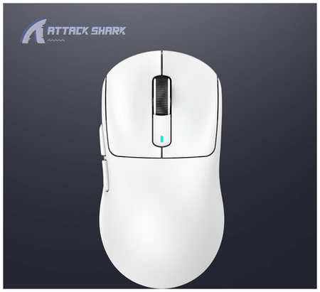 Verzu Electro Мышь игровая беспроводная Attack Shark X3 компьютерная Bluetooth + 2.4Ghz usb + проводная мышка для компьютера gaming game wireless mouse белая