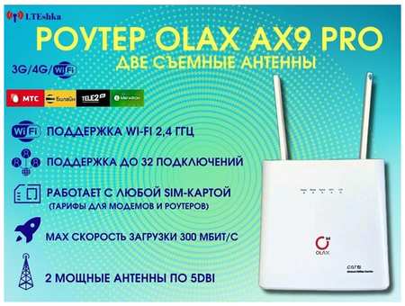 4G WI FI роутер OLAX AX9 белый 19846672025408