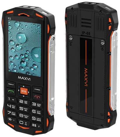 Телефон MAXVI R3, 2 SIM, оранжевый 19846674049370