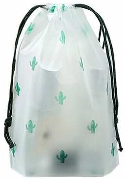 Bag Дорожная сумка на шнурке для хранения, рисунок Кактус L