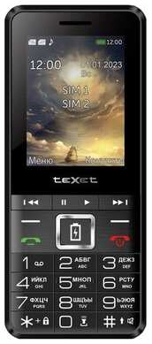 Телефон teXet TM-D215, 2 SIM, черный/красный 19846688369965