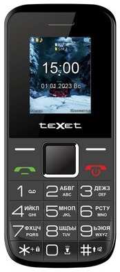 Телефон teXet TM-206, 2 SIM, черный 19846688984972