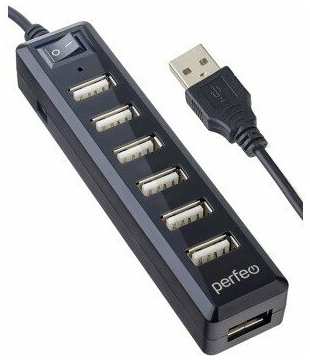 Perfeo Контроллер USB-HUB 7 Port, PF-H034 Black чёрный PF C3225 19846707918573