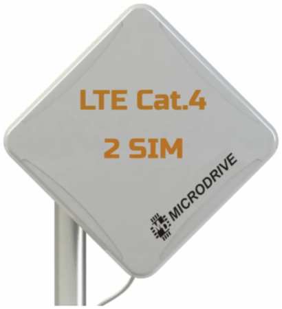 Роутер wifi с сим картой уличный, готовый комплект интернета для дачи, Microdrive NR 412 LTE Cat.4 +15,5 dbi