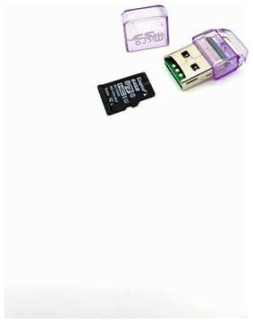 Картридер-Переходник USB-MicroSD Цвет сиреневый