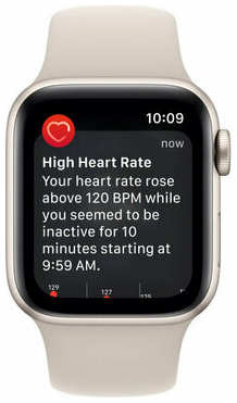 Умные часы Apple Watch Series SE Gen 2 44 мм Aluminium Case, starlight Sport Band ремешок M/L