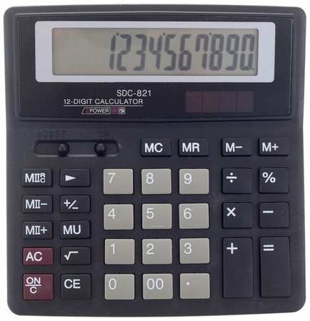 Сима-ленд Калькулятор настольный 12-разрядный SDC-821 двойное питание 589584 19846746810486