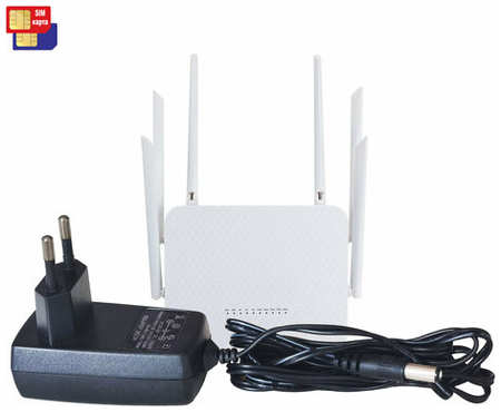 Hdcom-Technology Двухдиапазонный 4G-lte Wi-Fi роутер (2,4 и 5,8) с SIM картой HD-com Mod: АС1200/4G (S162224GR) и 3G/4G модемом - Wi-Fi 3G/4G/LTE маршрутизатор 19846747365592