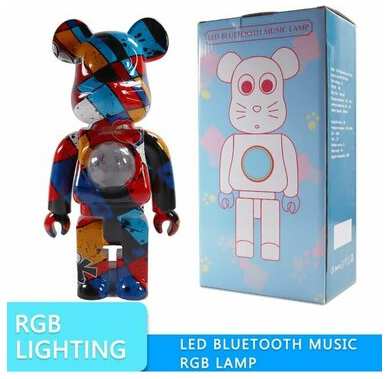 Electroworld Bluetooth колонка мишка с LED лампой, синий, красный, оранжевый 19846748351731