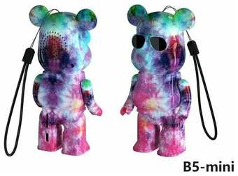 Electroworld Колонка беспроводная мишка Bearbrick, мятно-бирюзовый, розовый 19846748521941