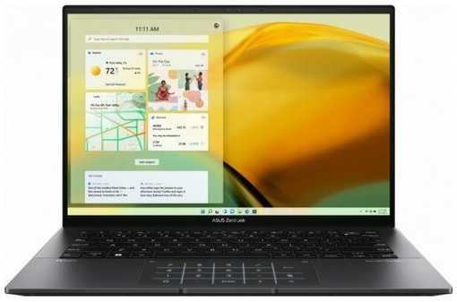 Ноутбук Asus Zenbook 14 UM3402YA-KP688 Ryzen 5 7530U 16Gb SSD512Gb AMD Radeon 14 IPS WQXGA (2560x1600) noOS WiFi BT Cam Bag (90NB0W95-M016J0)