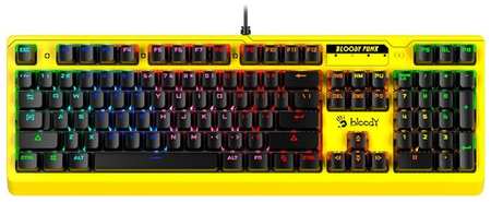 Клавиатура A4Tech Bloody B810RC Punk механическая желтый/черный USB for gamer LED 19846763857736