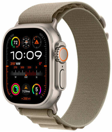 Apple Умные часы Apple Watch Ultra 2 49 мм Titanium Case with Alpine Loop S (Оливковый)